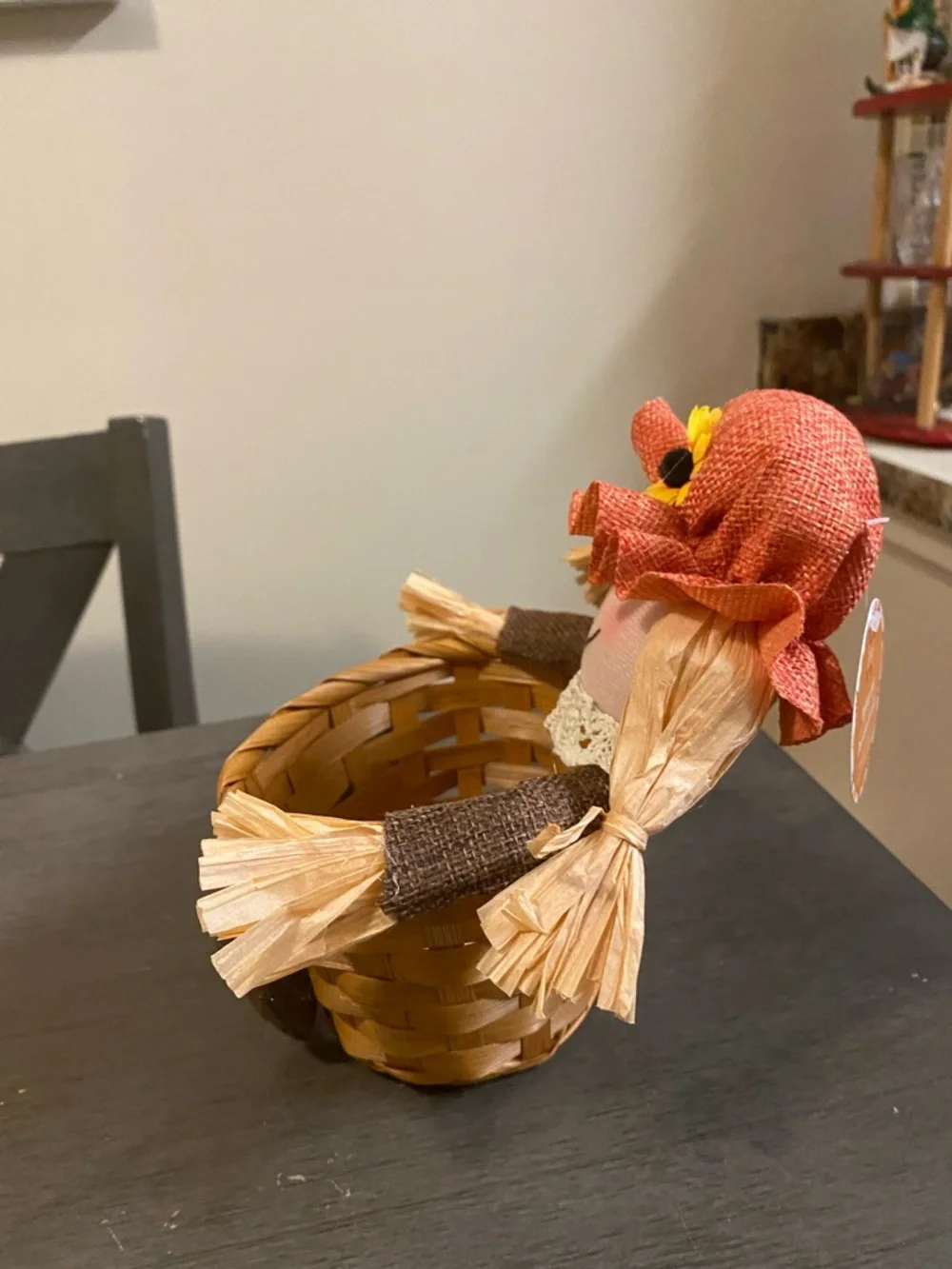 Autumn Scarecrow Woven Basket